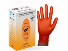 UN NEVYZESÍLENÉ NITRILOVÉ RUKAVICE S MAXIMÁLNÍ ÚCHOPNOSTÍ, ORANŽOVÉ, VELIKOST XL (1 BALENÍ)