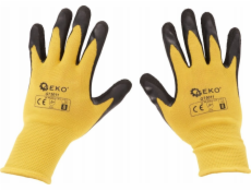 Geko Ochranné rukavice s povlakem velikost 8 – žluté (12/240)