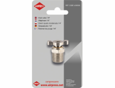 Airpress VENTIL PRO VYPUŠTĚNÍ KONDENZÁTU PRO KOMPRESORY S NÁPLNÍM 1/4 , BLISTR (OBJEM 24 L)
