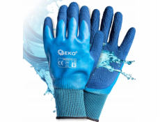 Geko Nepromokavé pracovní rukavice vel. 9 /polyester – latex/ (12/120)