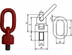 UN ŠROUB S OTOČNÝM A VÝKLOPNÝM OKEM M30*35MM 5,3T