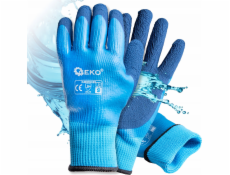 Geko Nepromokavé zateplené pracovní rukavice vel. 9 /žerzej – latex/ (12/120)