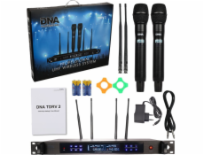 Bitmat Mikrofon DNA DNA SET 2X RUČNÍ BEZDRÁTOVÝ VOKÁLNÍ MIKROFON + UHF PŘIJÍMAČ