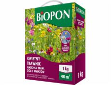 Biopon KVĚTINOVÝ TRÁVNÍK - SMĚS TRAVNÍCH SEMEN, BYLIN A KVĚTIN 1 KG