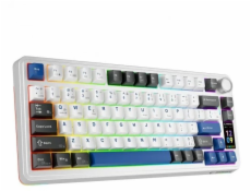 Rampage Bezdrátová mechanická klávesnice Quell Pro s displejem, těsněním, výměnou za provozu 2.4G + BT