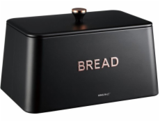 KingHoff ELEGANTNÍ OCELOVÁ KRABIČKA NA CHLÉB KH-1949 ČERNÁ