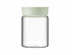 Mellow Yellow BUYDEEM Skleněné dózy s víčkem o objemu 500 ml v příjemně zelené barvě, model CS1013