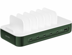 4smarts Ladestation Team 100W 5C/1A vč. 6 Kabel, zelený