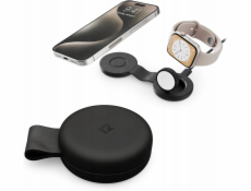 Twelve South ButterFly SE - bezdrátová nabíječka Qi2 pro dvě zařízení, kompatibilní s MagSafe, součástí balení je kabel USB-C (černá)