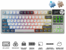 Royal Kludge Herní klávesnice RK S85 White Night s cloudovým přepínačem