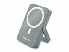 Verbatim Bezdrátová powerbanka Charge  n  Go Magnetic se stojánkem 10 000 mAh USB-C PD 3.0 šedá