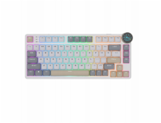 Royal Kludge Herní klávesnice RK N80 Pearly Dawn s hnědými spínači