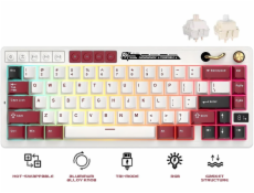 Royal Kludge Herní klávesnice RK M65 Famicom, krémová, s přepínači