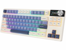 Royal Kludge Herní klávesnice RK S85 White Night, béžové spínače