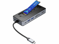Orico OM28P-G2 USB-C stanice/replikátor s pouzdrem pro M.2 disk (OM28P-G2-BK-EP)