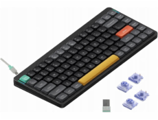 Nuphy - Air75 V2 Bezdrátová mechanická klávesnice - Bezdrátová tenká mechanická klávesnice Basalt Black Wisteria