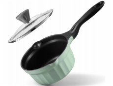 Mellow Yellow BUYDEEM Smaltovaný hrnec se skleněnou poklicí 1,8 l, model CP141, barva Útulná zelená