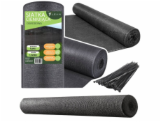 Lean Stínící síť na plot, maskovací, šedá 1,5 m 50 m 140 g/m2 LEAN