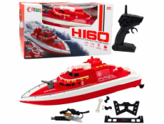 LeanToys Dálkově ovládaný RC motorový člun 1:28 Rescue Red LEAN Toys