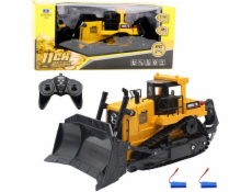HUINA Buldozer Stavební vůz Buldozer Dálkově ovládaný 1:16 R/C Žlutý