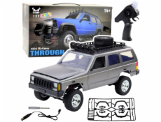 LeanToys MN78 Dálkově ovládané terénní vozidlo 4x4 stříbrné barvy 1:12 LEAN Toys