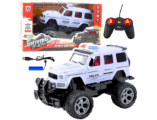 LeanToys RC policejní terénní vozidlo bílé barvy 1:12