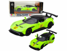 LeanToys Sportovní auto s natahovacím motorem, světly, zvuky, zelené 1:22 LEAN Toys