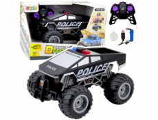 LeanToys Terénní RC policejní auto na dálkové ovládání, černé, 1:16, LEAN Toys