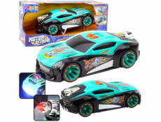 LeanToys Zvuky světel zadního kola závodního auta Rocket Race