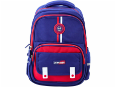 Lean Školní batoh s hrudním popruhem, tmavě modrá, červená, 20 l