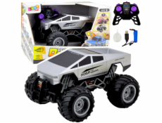 LeanToys Terénní RC auto na dálkové ovládání, stříbrné, 1:16, LEAN Toys