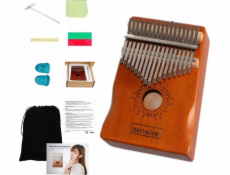 Zenwire Kalimba Africký nástroj Klavír Zanza Mbira 17 kláves Dřevěná Hnědá K-01