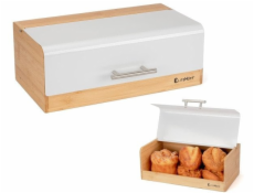 Elitehoff Bambusová krabička na chléb, nádoba na chléb E-6068 bílá