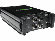 Mackie MDB-2P pasivní direct box pro baskytaru, digitální piano, kytaru, syntezátor, černý, 20–20 000 Hz, 140 000 Ohm, 0,002 %