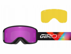 Giro Zimní brýle GIRO SAGEN BLACK ANGLES (OTG) (válcové) (jantarově růžové čočky 19-42% S2 + žluté čočky 80-99% S0)