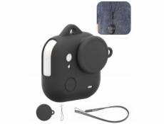 Puluz Silikonový kryt pro Insta360 Go Ultra + krytka objektivu a šňůrka na krk / Pu786b / Černý