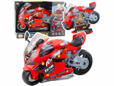 LeanToys 2v1 DIY dílenská světla, zvuky, kouř, červená, 43 cm, EDUKAMP