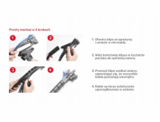 Unitek Spirálový organizér kábelov 25 metrov, priemer 22 mm, čiery