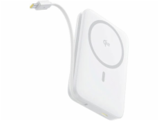 Bezdrátová powerbanka Baseus PicoGo Qi2 10000mAh, 27W, s kabelem USB-C bílá