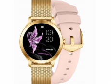 Gravity Chytré hodinky Smartwatch růžovo-zlaté 2 řemínky GT25-1 PRO