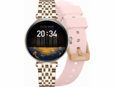 Gravity Chytré hodinky Smartwatch růžovo-zlaté, stříbrné, růžové, 2 řemínky GT26-4