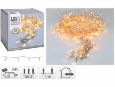 Victoria Sport VÁNOČNÍ STROMEČKOVÝ SVĚTELNÝ ŘETĚZEK 480 LED TEPLÁ BÍLÁ TRANSPARENTNÍ DRÁT