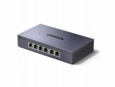 Ugreen 6portový ethernetový switch s PoE - šedý 1Gb/s