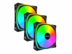 Montech RX120 Pro ARGB PWM Reverse Black 120mm ventilátorová sada (3 ks)