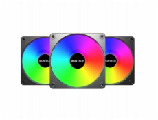 Montech Fan GF120 V2 ARGB PWM černá sada 120mm ventilátorů (3 ks)