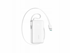 Joyroom Powerbanka JR-PR2 35W 10000mAh s výsuvným kabelem USB-C a vestavěným kabelem Lightning - bílá