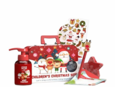 HiSkin Dětská vánoční sada hudební mýdlo 200ml + vánoční punčocha na dárky 1 ks + vánoční samolepky 1 ks +