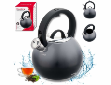 Klausberg Ocelová konvice s pískačkou 3l KB-7955 grafitový lesk