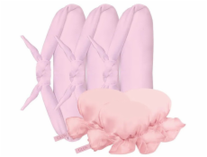 Glov CoolCurl natáčky na studené vlny s nočním foukacím efektem 3 ks + mini saténové čepice 3 ks růžové