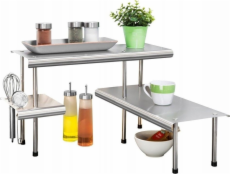 Maximex Rohová kuchyňská police Massivo TRIO, 2 úrovně